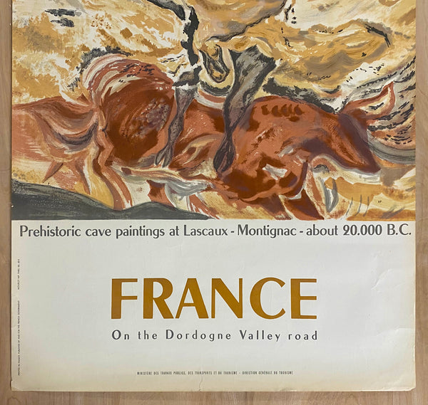 1955 Prehistoric Cave Paintings at Lascaux Montignac France Dordogne Valley Road