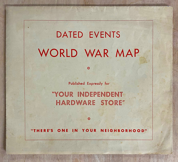 1942 Dated Events World War Map Stanley Turner C.C. Peterson Pictorial Early WWII