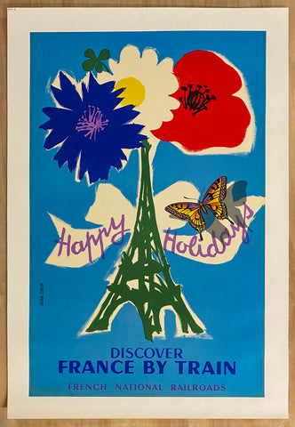 1954 Happy Holidays Discover France By Train Jean Colin French National Railroads