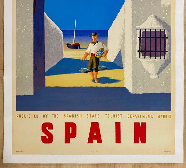 c.1950 Spain Catalan Fisherman by Guy Georget Mediterranean Coast