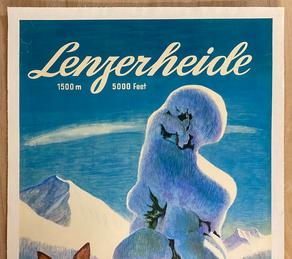 c.1950 Lenzerheide Grisons Switzerland Swiss Travel Winter Ski Resort A. Willi