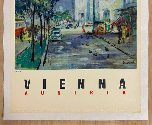 c.1950s Vienna Austria Staatsoper Opera House Hermann Kosel Mid-Century