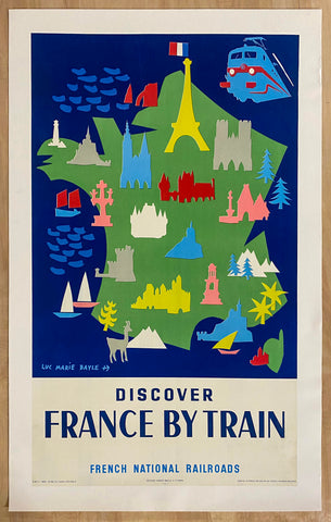 1954 Discover France By Train French National Railways Luc Marie Bayle