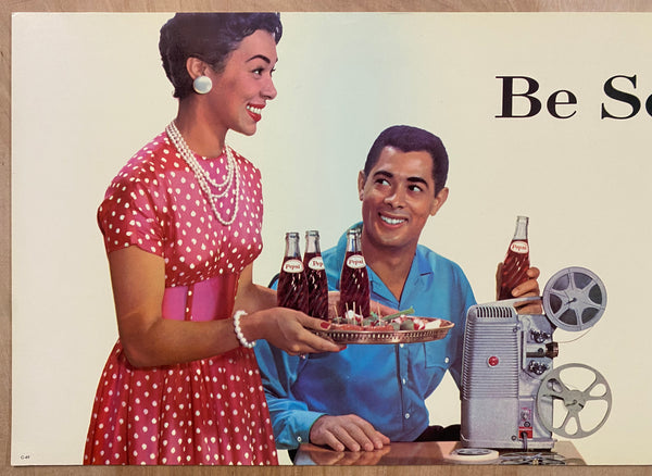 c.1960 Be Sociable Have a Pepsi African Americans Advertising Sign