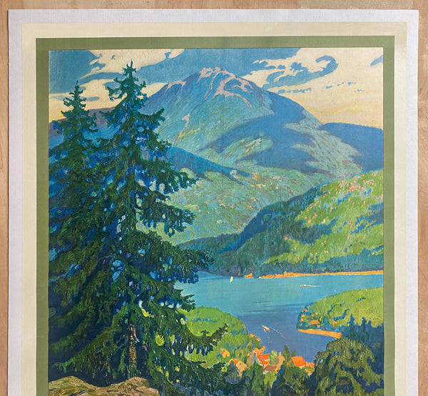 1930 Adirondak Mountains Lake Placid New York Central Lines Walter L. Greene