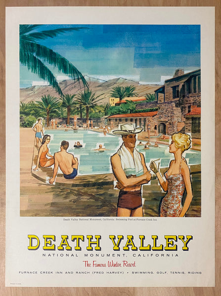c.1950s Fred Harvey Furnace Creek Inn Ranch Death Valley National Monument