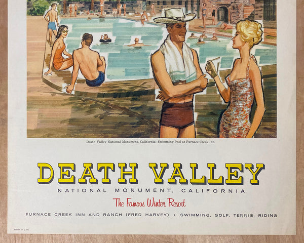 c.1950s Fred Harvey Furnace Creek Inn Ranch Death Valley National Monument