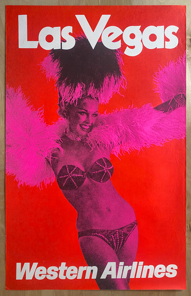 c.1970s Las Vegas Western Airlines Showgirl