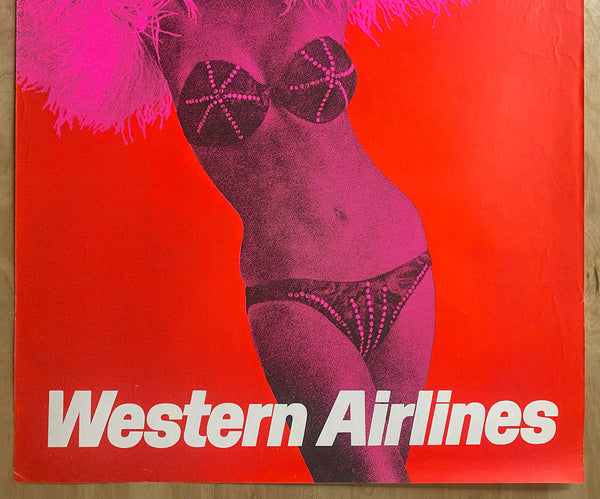 c.1970s Las Vegas Western Airlines Showgirl