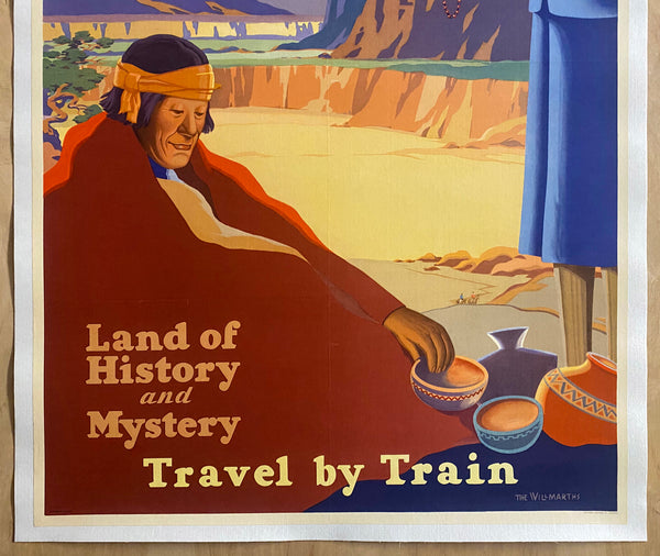c.1932 New Mexico and Arizona Rockies Land of History Mystery Travel by Train Willmarths
