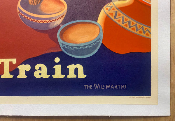 c.1932 New Mexico and Arizona Rockies Land of History Mystery Travel by Train Willmarths