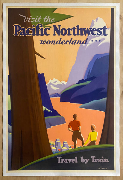 c.1932 Visit The Pacific Northwest Wonderland Travel by Train Willmarths