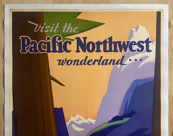 c.1932 Visit The Pacific Northwest Wonderland Travel by Train Willmarths