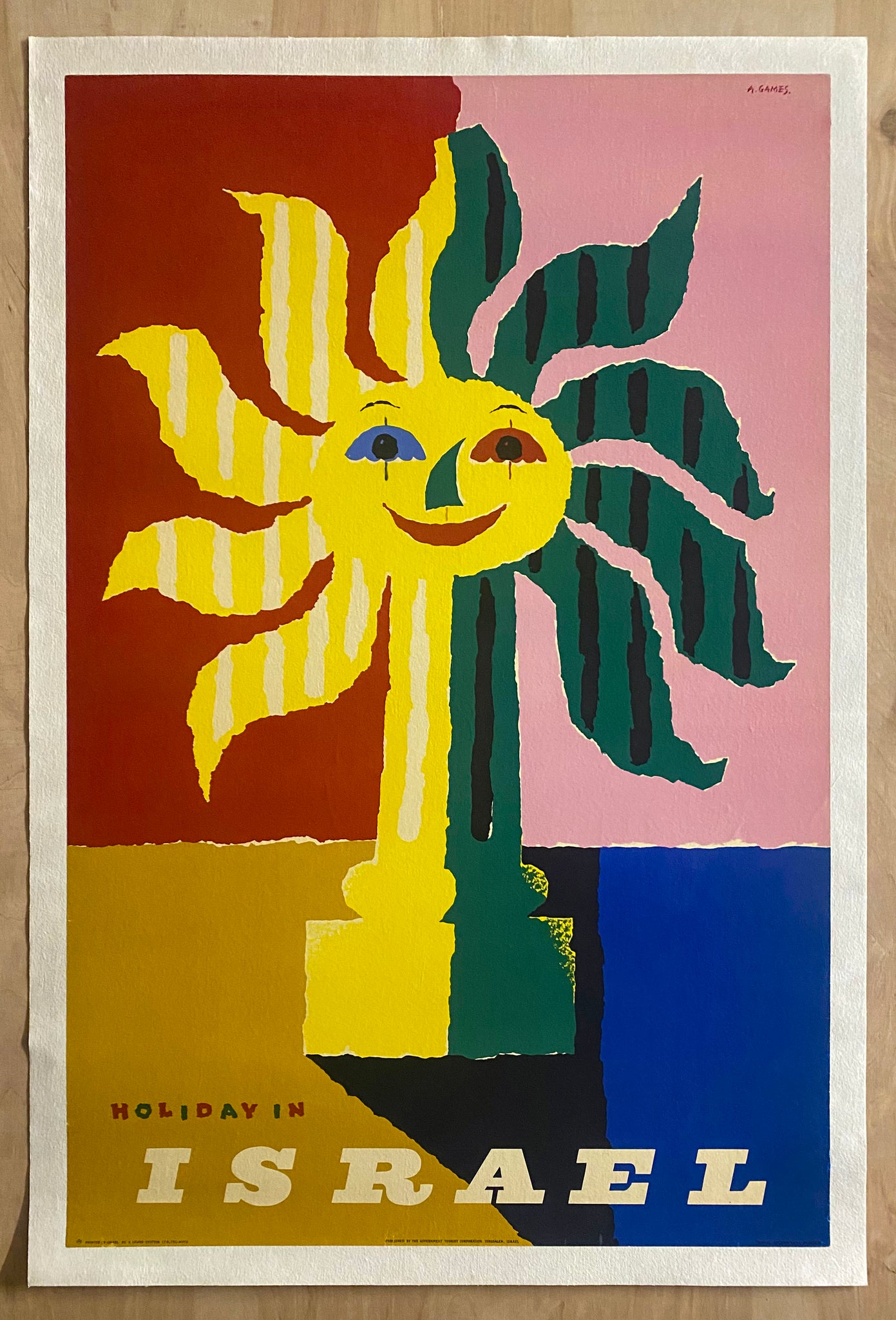 c.1954 Holiday In Israel by Abram Games