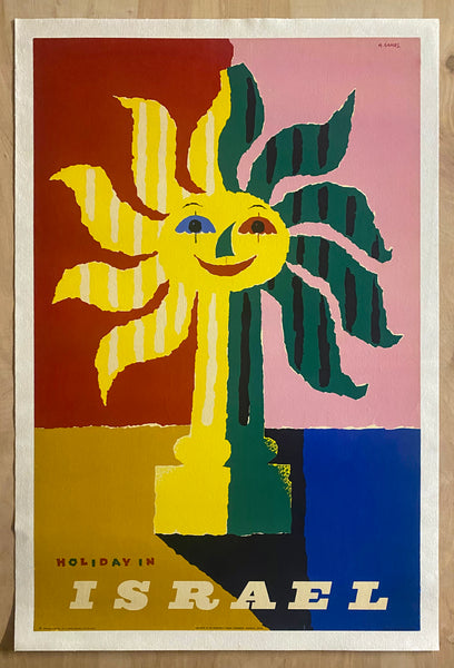 c.1954 Holiday In Israel by Abram Games