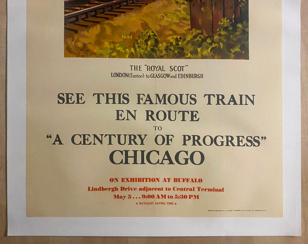 1933 Royal Scot Train Exhibition Chicago World’s Fair Exhibition LM&S