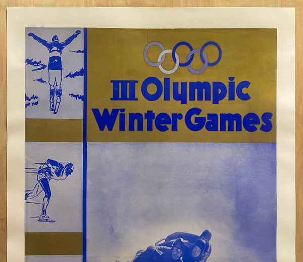 1932 III Olympic Winter Games Lake Placid New York Bobsledding