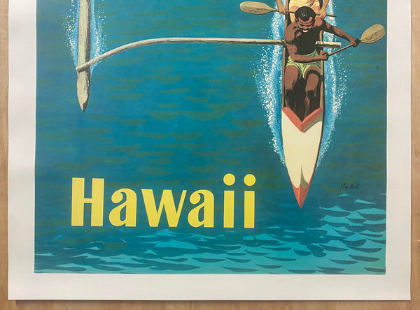 c.1960 United Air Lines Hawaii by Stan Galli Outrigger Canoe Airlines