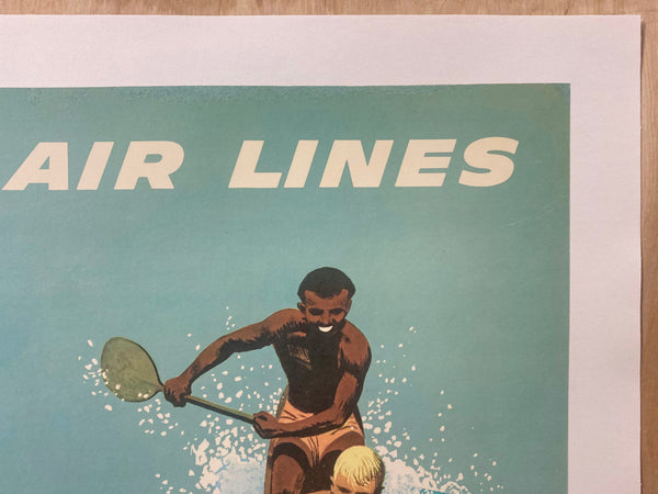 c.1960 United Air Lines Hawaii by Stan Galli Outrigger Canoe Airlines