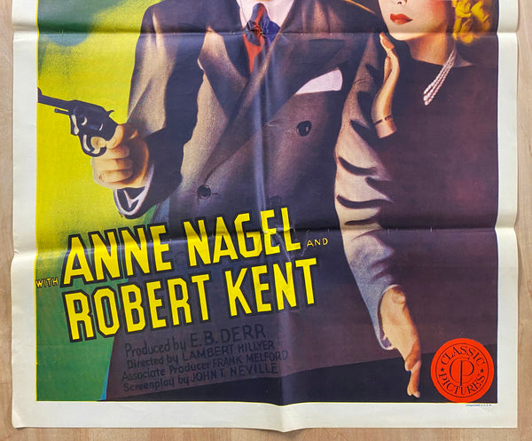 1938 Gang Bullets One Sheet Movie R47 Crime Drama