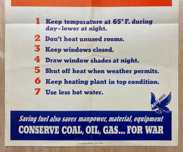 1943 Fuel Fights! Save Your Share WWII Home Front Conservation