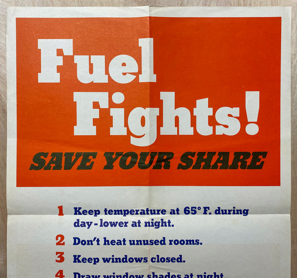 1943 Fuel Fights! Save Your Share WWII Home Front Conservation