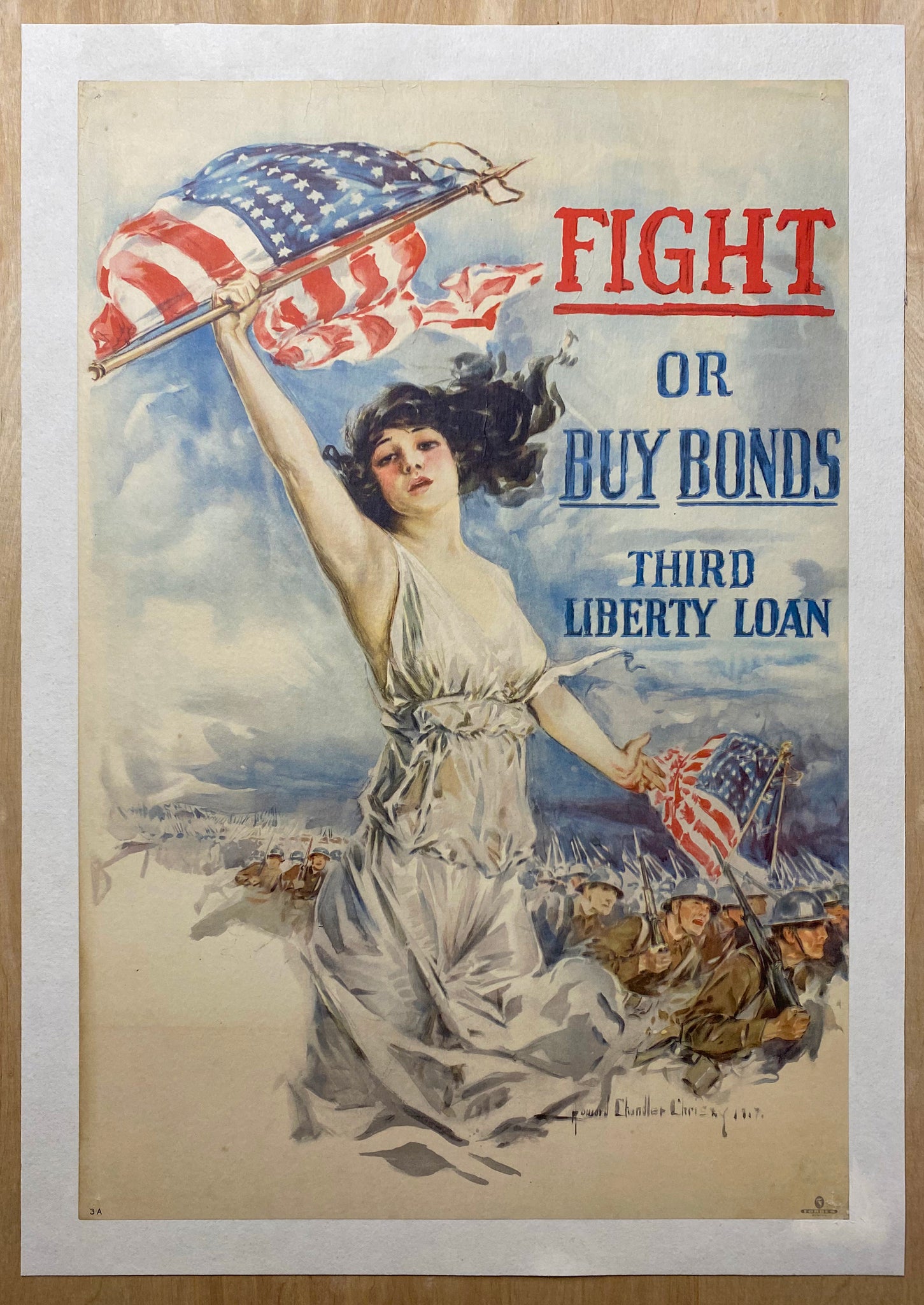 1918 Fight or Buy Bonds Third Liberty Loan by Howard Chandler Christy Largest