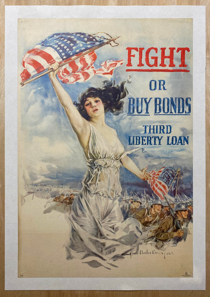 1918 Fight or Buy Bonds Third Liberty Loan by Howard Chandler Christy Largest