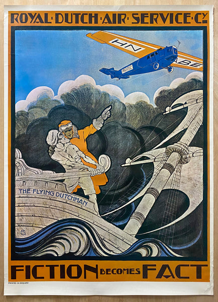 1924 Fiction Becomes Fact Guthschmidt R-1969 KLM Airline 50th Anniversary