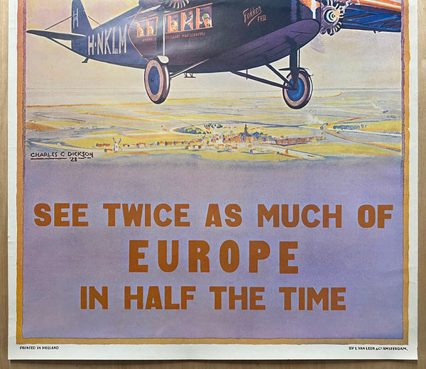 1928 Charles Dickson Fokker F.VIII R-1969 KLM Airline 50th Anniversary