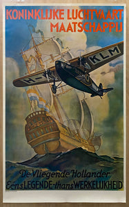 1920s Fiction Becomes Fact Flying Dutchman Poster Jan Wilja R-1969