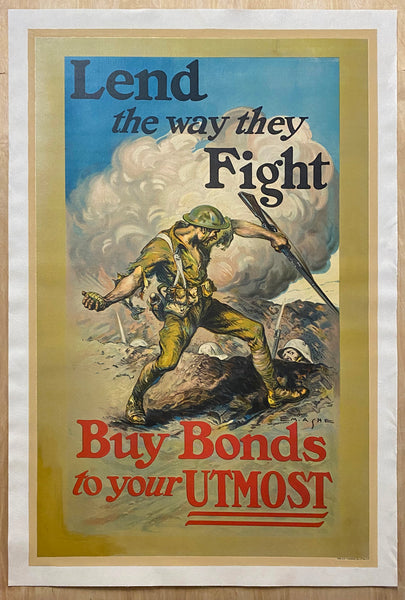 1918 Lend The Way They Fight Buy Bonds to your Utmost Ashe WWI