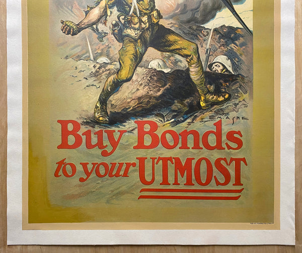 1918 Lend The Way They Fight Buy Bonds to your Utmost Ashe WWI