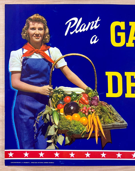 c.1942 Plant a Victory Garden For Defense Health Economy NGB WWII