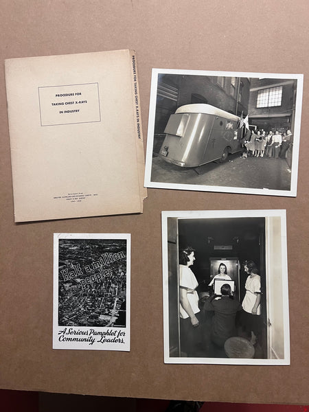 1944 Tuberculosis Factory Workers Chest X-Ray Survey Packet WWII Home Front ORIG