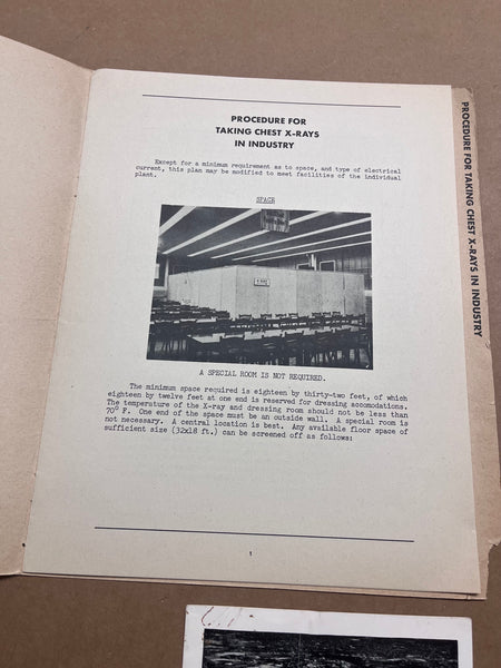 1944 Tuberculosis Factory Workers Chest X-Ray Survey Packet WWII Home Front ORIG