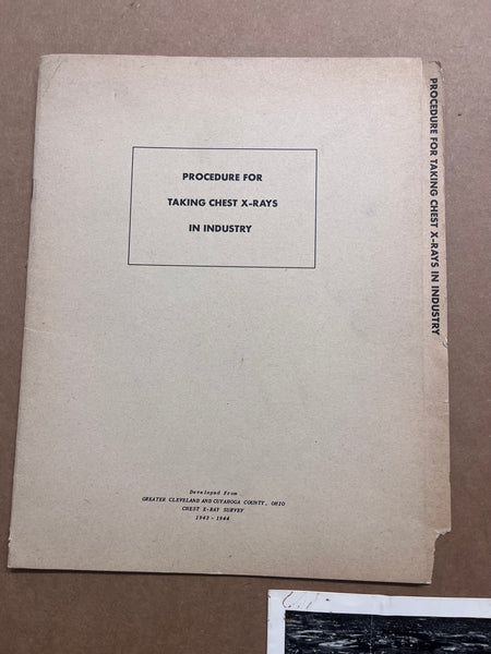 1944 Tuberculosis Factory Workers Chest X-Ray Survey Packet WWII Home Front ORIG