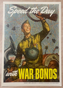 1943 Speed The Day With War Bonds by Joseph Hirsch Abbott Laboratories WWII