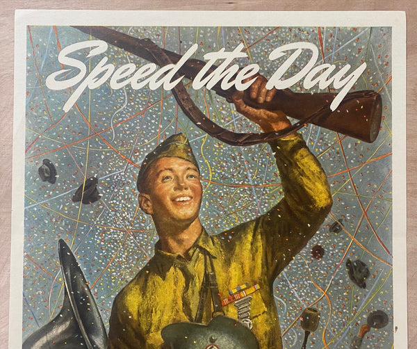 1943 Speed The Day With War Bonds by Joseph Hirsch Abbott Laboratories WWII