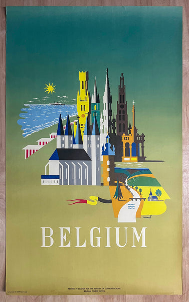 c.1950 Belgium by Frederic Conrad Mid-Century Modern Travel