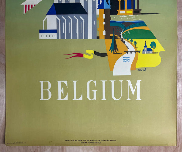 c.1950 Belgium by Frederic Conrad Mid-Century Modern Travel