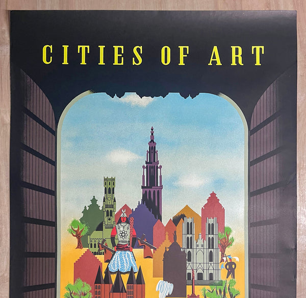c.1951 Belgium Cities of Art by Louis Schell Belgian Travel