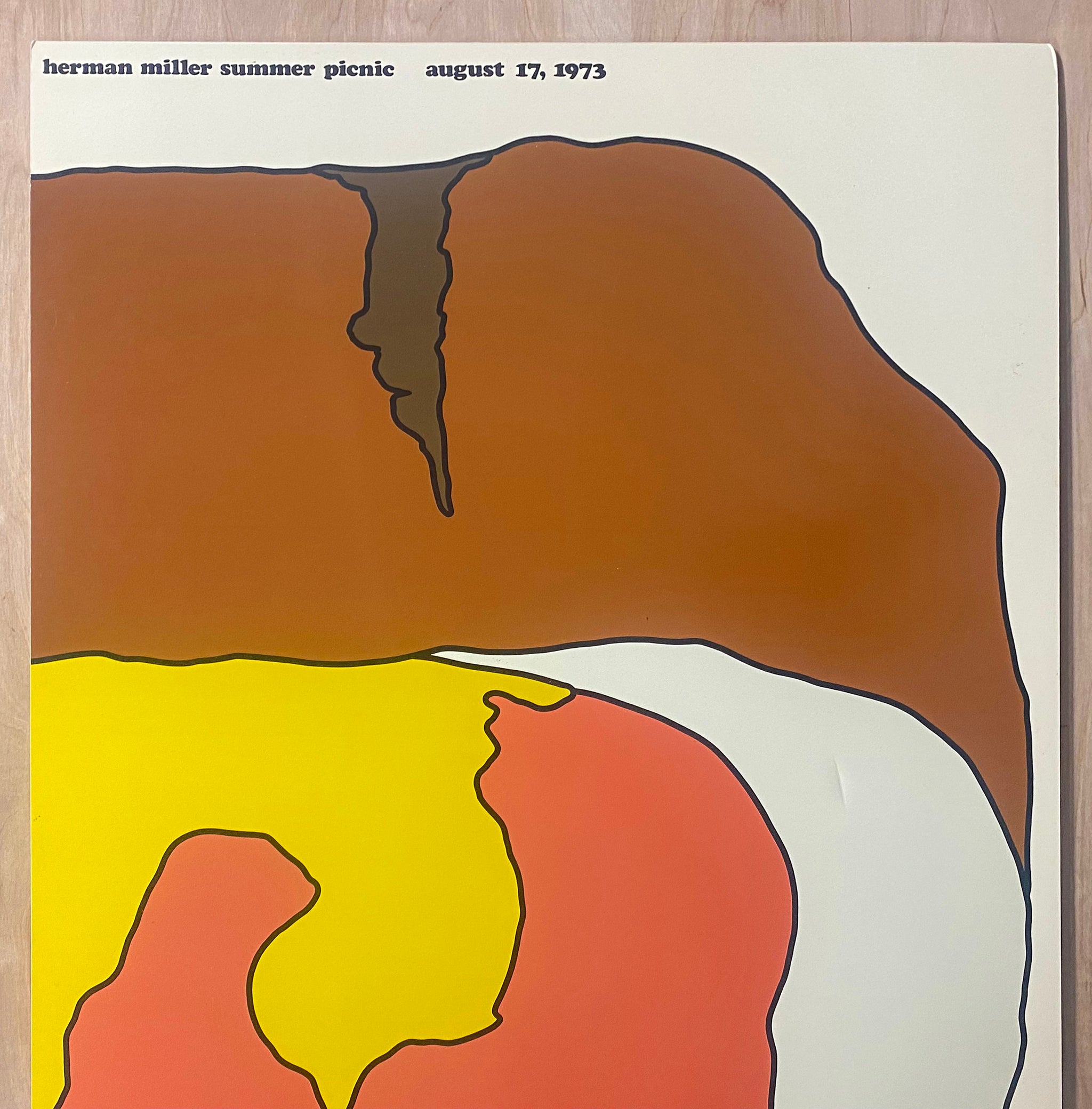 1973 Herman Miller Summer Picnic Poster Steve Frykholm Hot Dog Pop