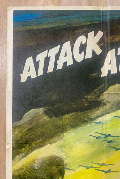 1942 Attack Attack Attack Buy War Bonds WWII Ferdinand Warren Full Size