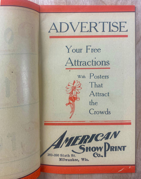 c.1912 Posters That Attract Crowds American Show Print Co. Poster Catalog