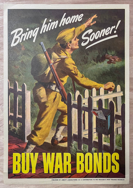 1944 Bring him home Sooner! Lawrence Beall Smith Abbott Laboratories WWII