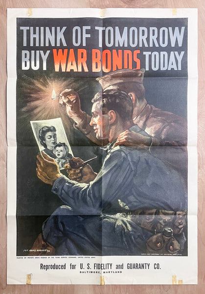 1942 Think of Tomorrow Buy War Bonds Today by Ardis Hughes WWII