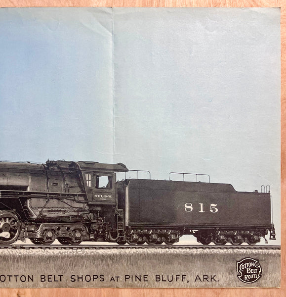 1943 New Giant Locomotive 815 Cotton Belt Route Builder Photo Pine Bluff Arkansas