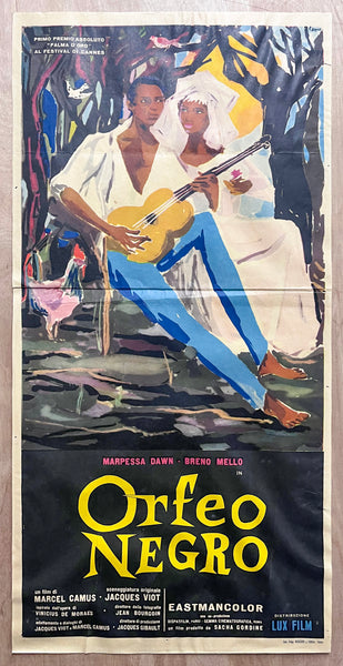 1959 Black Orpheus Italian Locandino Movie Ercole Brini Marcel Camus