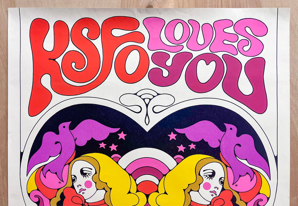 c.1968 KSFO Loves You San Francisco Radio Station Psychedelic California